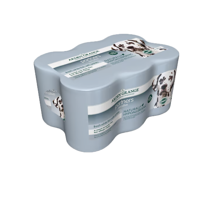 Arden Grange Sensitive Adult - With White Fish & Potato Wet Food Tins 6x395g-Pettitt and Boo