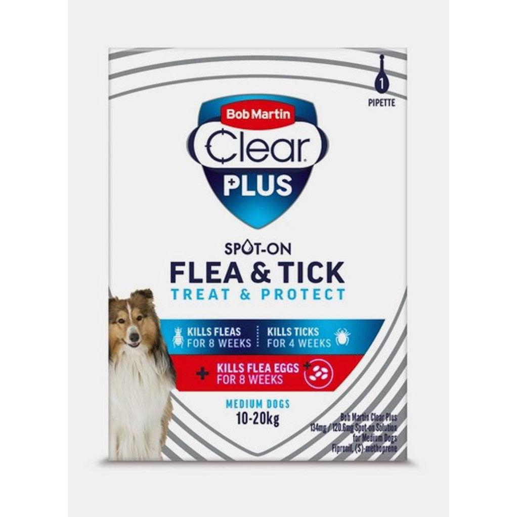 Bob Martin Clear PLUS Flea treatment for Small/Medium/Large Dogs-Pettitt and Boo