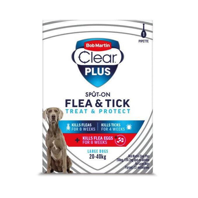 Bob Martin Clear PLUS Flea treatment for Small/Medium/Large Dogs