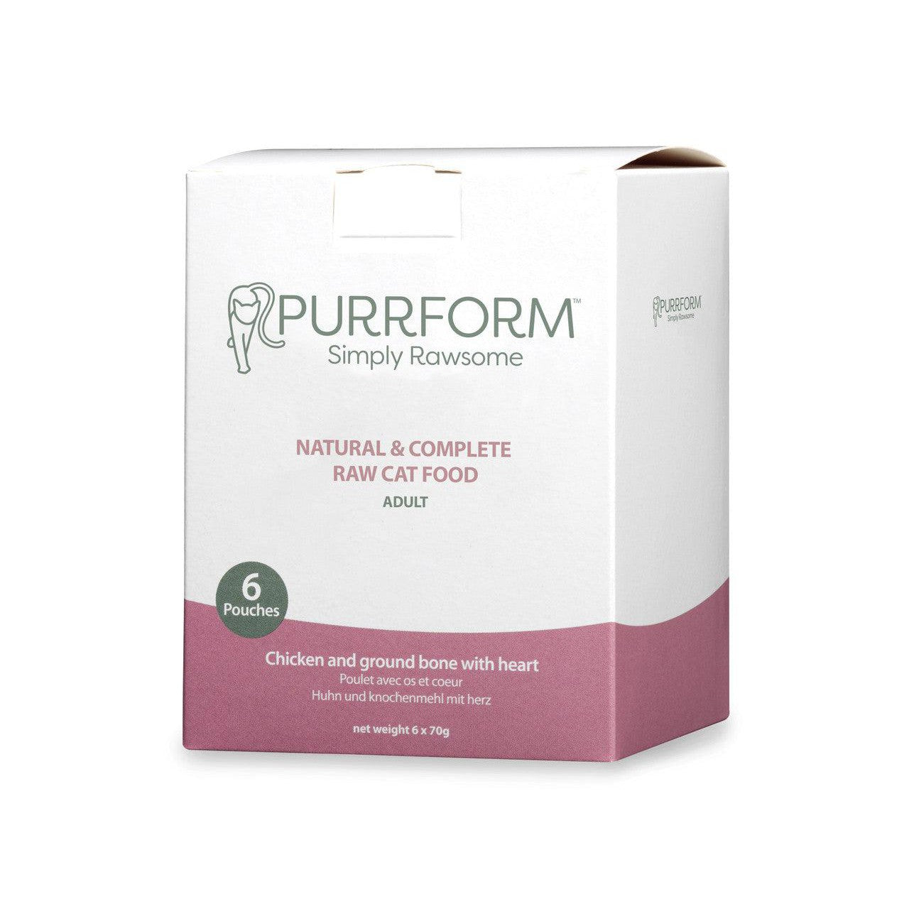 Purrform Complete Cat Food 6 x 70g Pouches Pettitt and Boo