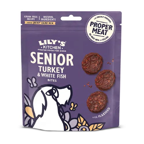 Lilys Kitchen Dog Turkey & Whitefish Senior Treats 70g-Pettitt and Boo