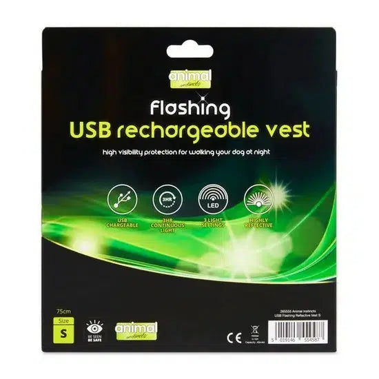 Animal Instincts Flashing USB Rechargeable Vest-Pettitt and Boo