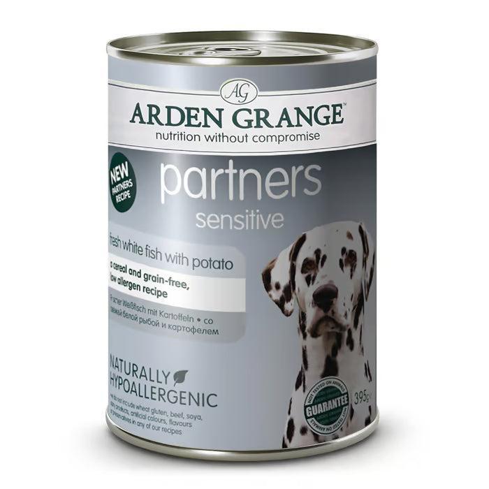 Arden Grange Sensitive Adult - With White Fish & Potato Wet Food Tins 6x395g-Pettitt and Boo