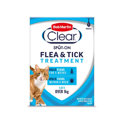 Bob Martin Clear Flea & Tick Spot On for Cats (1 pipette)-Pettitt and Boo