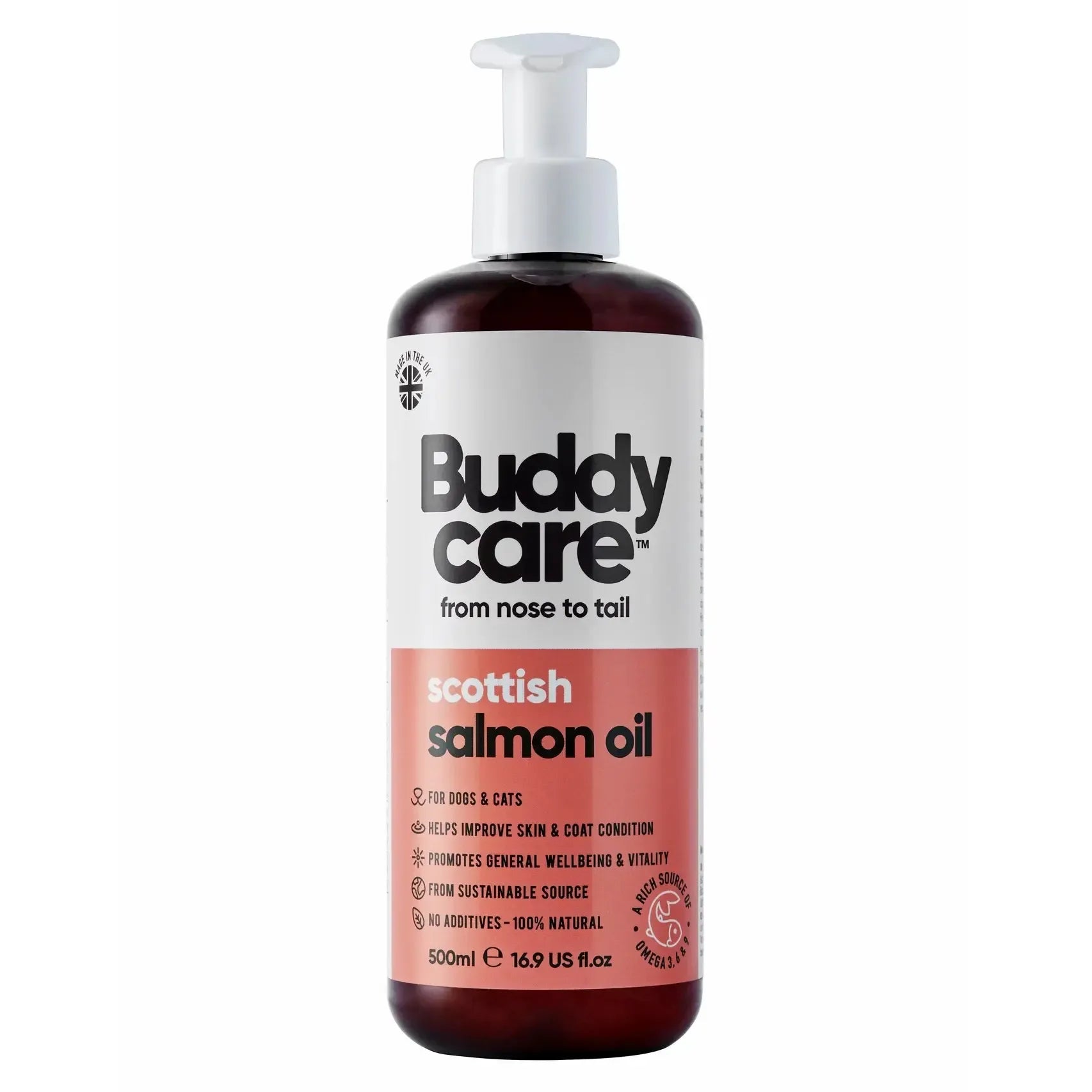 Buddycare Salmon Oil 500ml-Pettitt and Boo