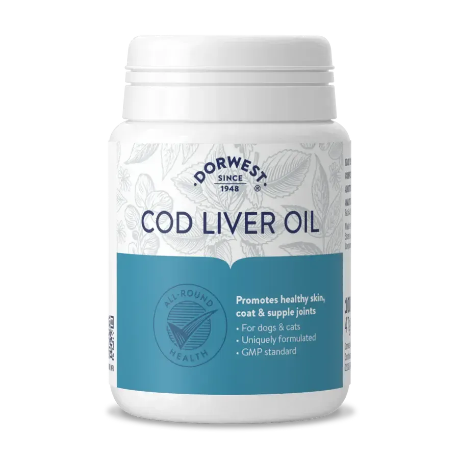 Dorwest Cod Liver Oil Capsules For Cats & Dogs - 100 Capsules-Pettitt and Boo