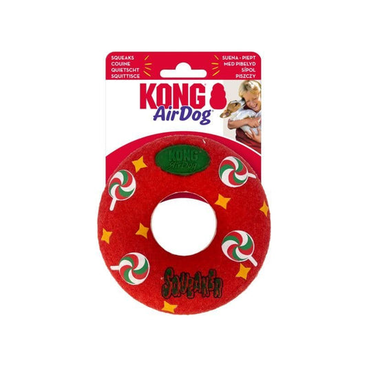 KONG Holiday AirDog® Squeaker Donut-Pettitt and Boo