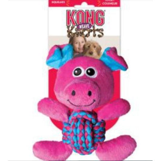 KONG Weave Knots Pig Medium-Pettitt and Boo
