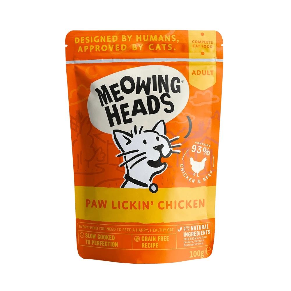 Meowing Heads Wet Pouches 100g-Pettitt and Boo