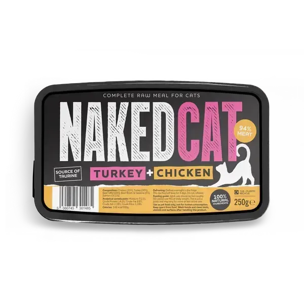 NAKEDCAT Complete Raw Cat Food (250g)t-Pettitt and Boo