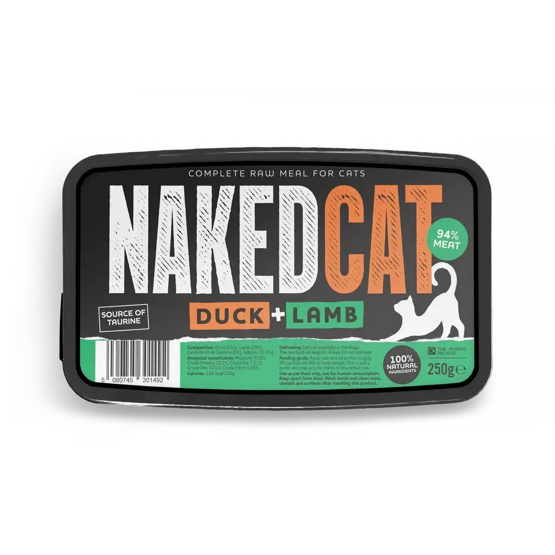 NAKEDCAT Complete Raw Cat Food (250g)t-Pettitt and Boo