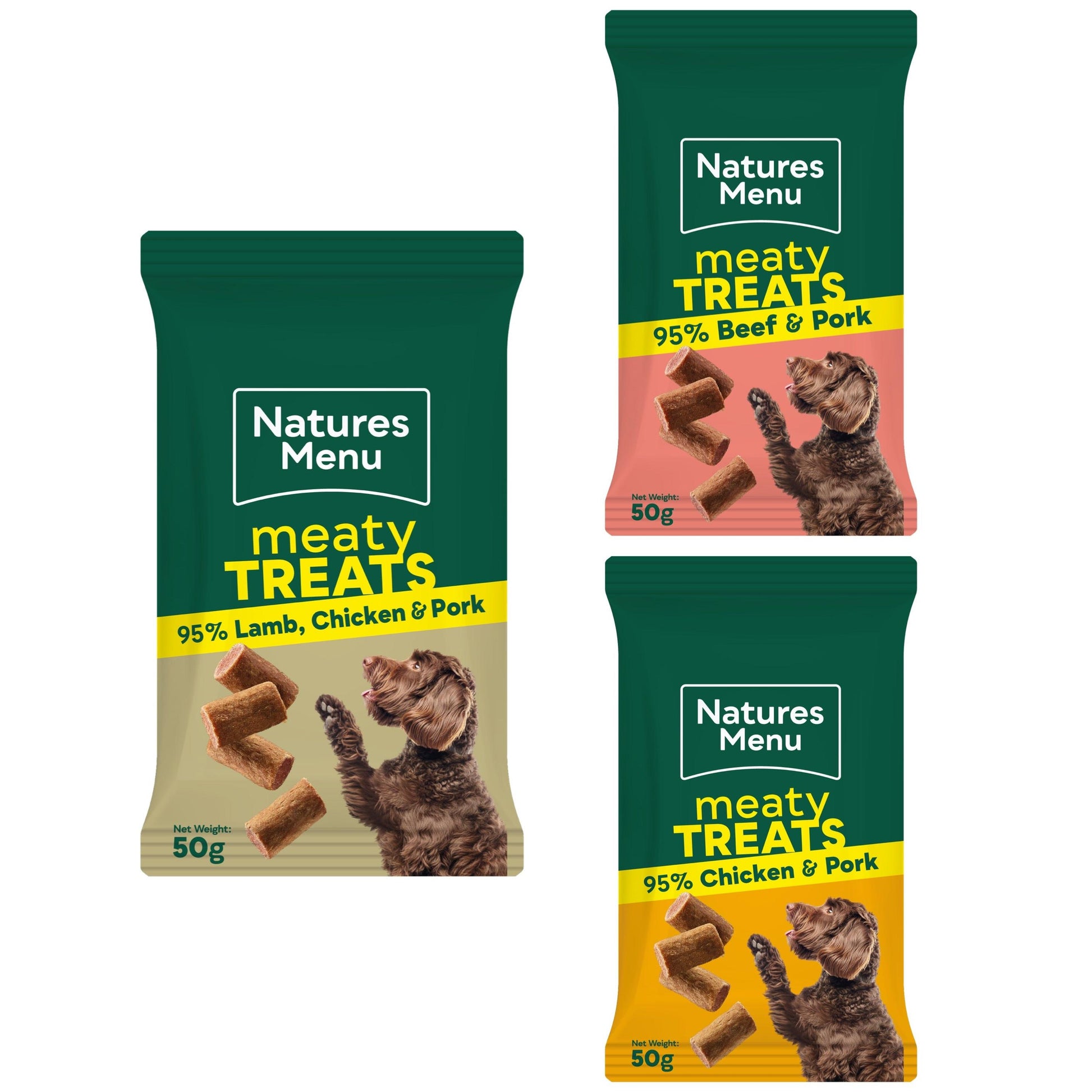 NM Meaty Treats for Dogs 50g Asst-Pettitt and Boo