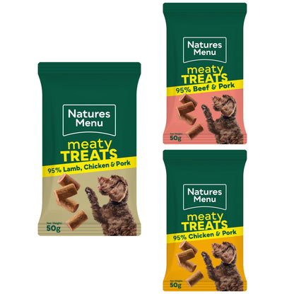 NM Meaty Treats for Dogs 50g Asst-Pettitt and Boo