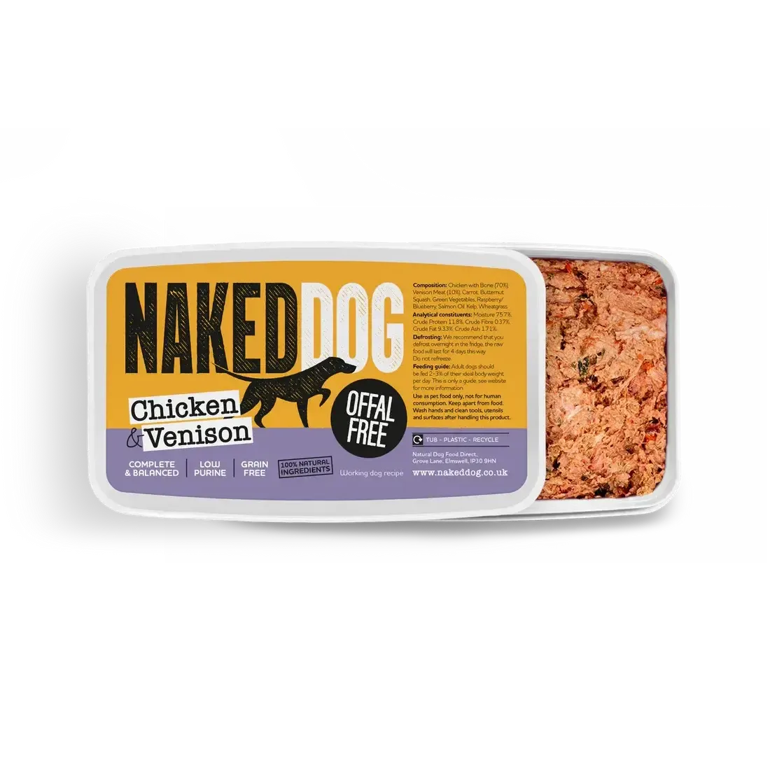 Naked Dog Offal Free Range 2x500g-Pettitt and Boo