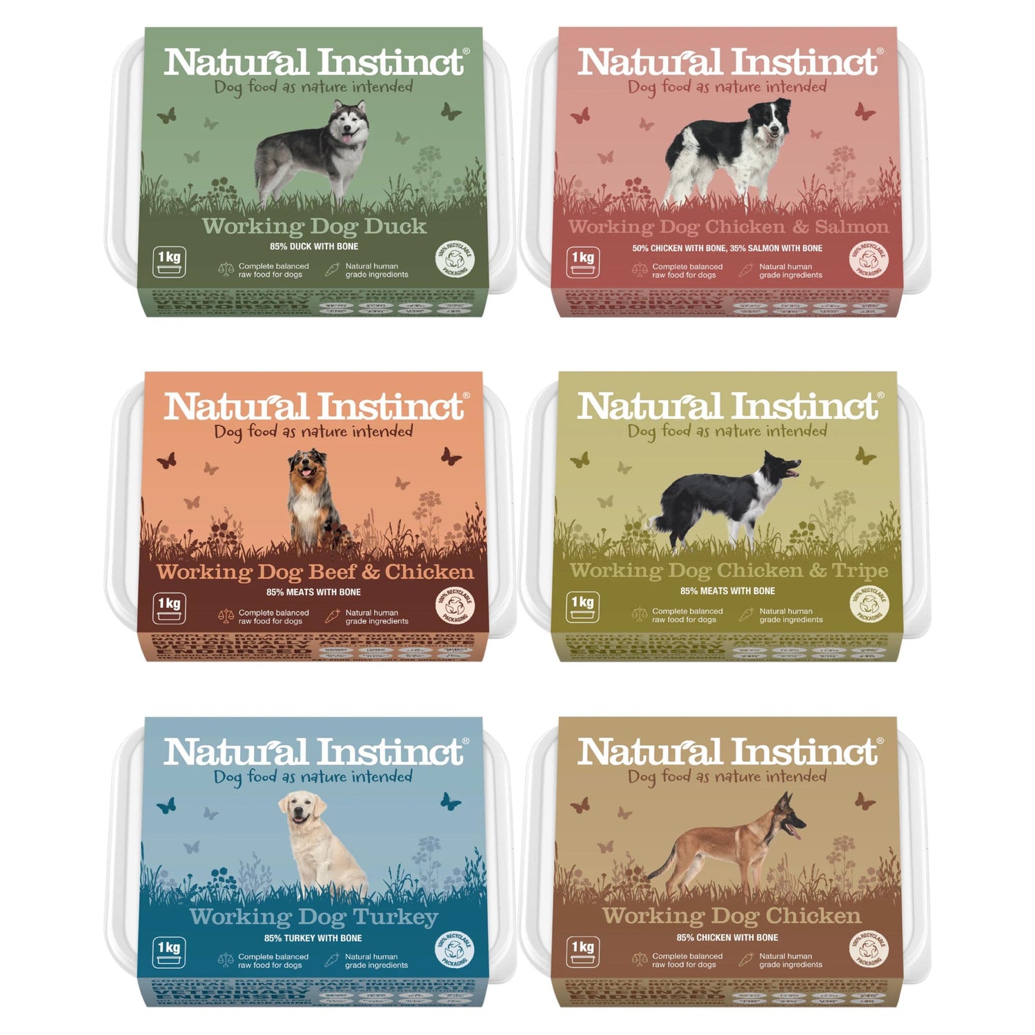 Natural Instinct Working Dog Range 1kg-Pettitt and Boo