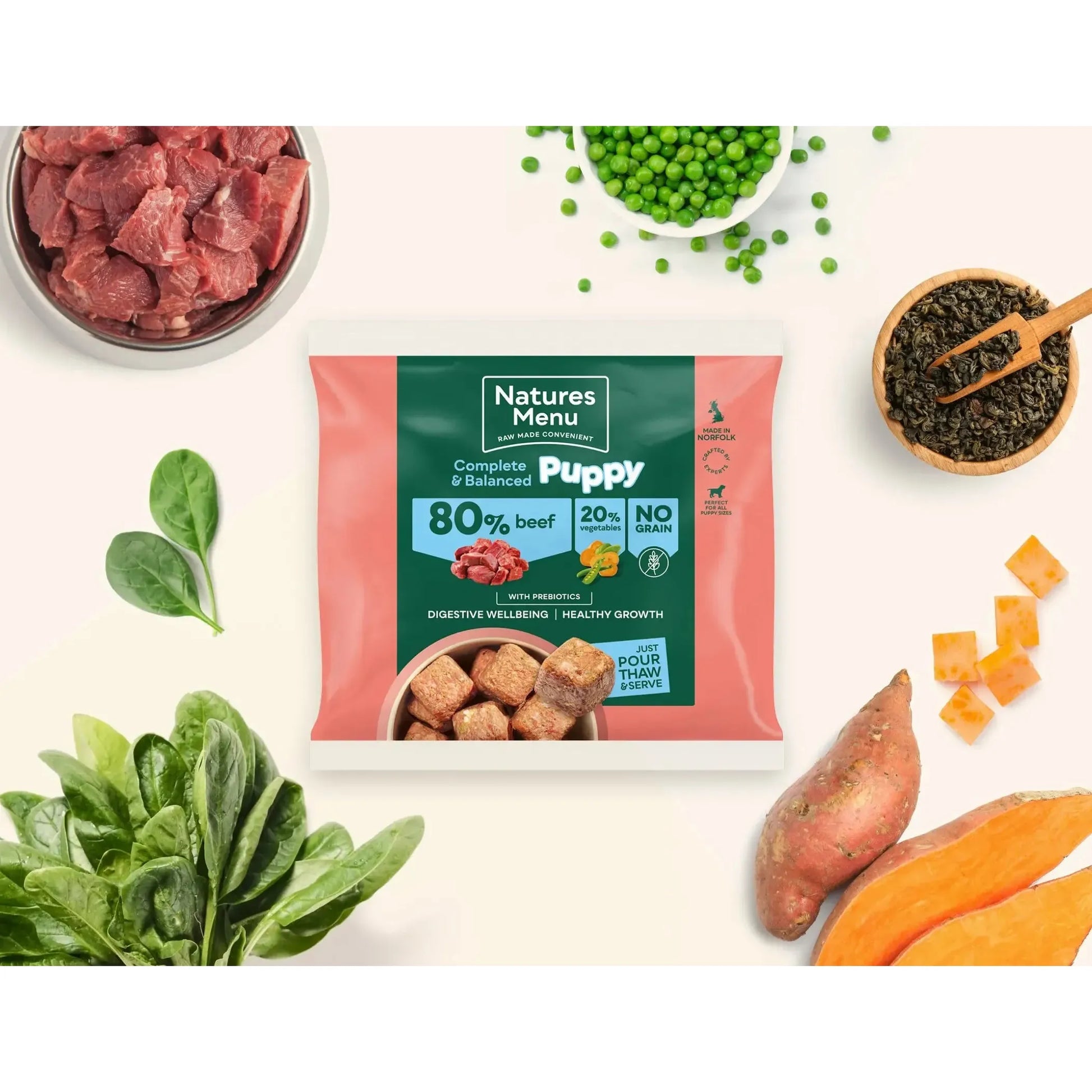 Natures Menu 80-20 Complete Nuggets 1kg-Pettitt and Boo