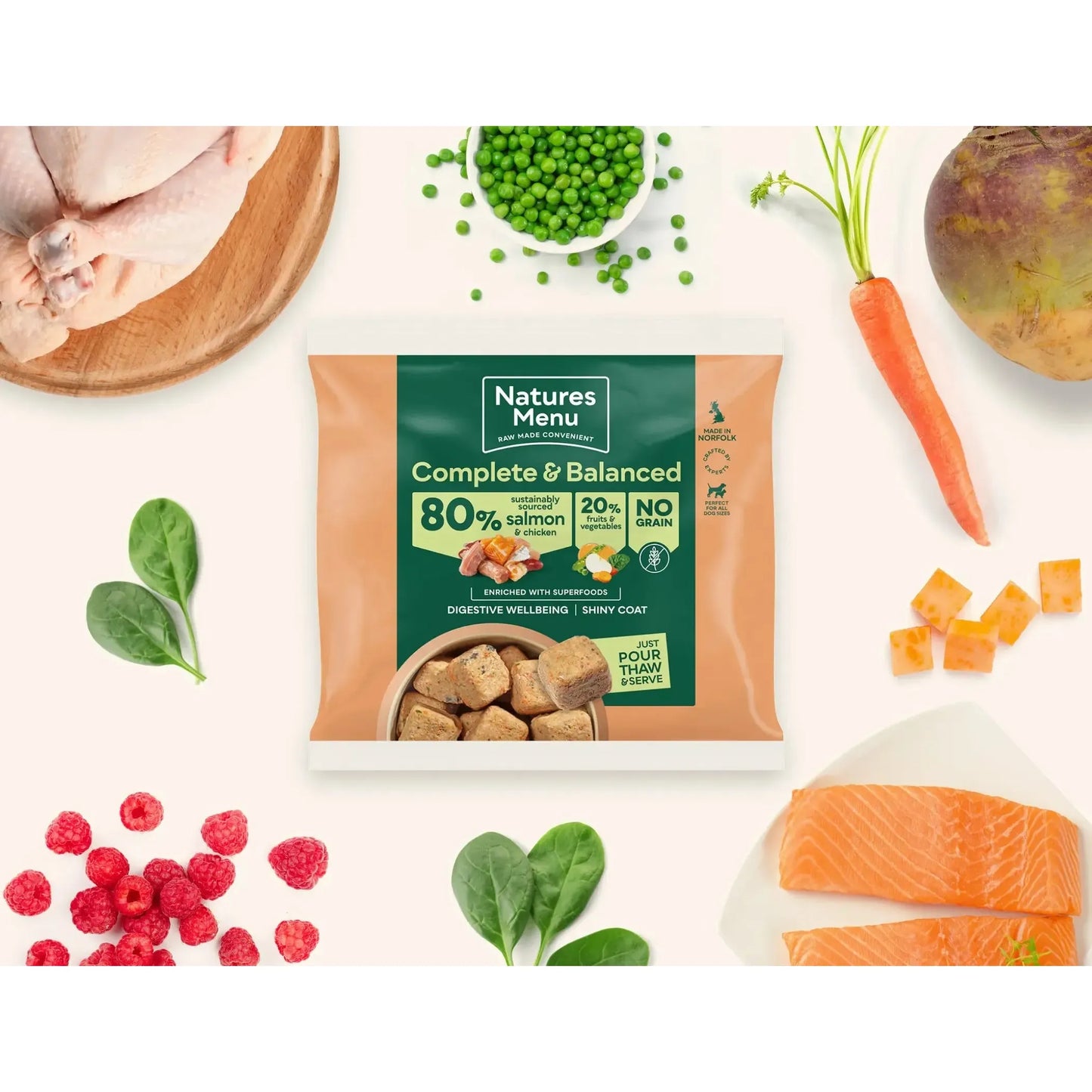 Natures Menu 80-20 Complete Nuggets 1kg-Pettitt and Boo