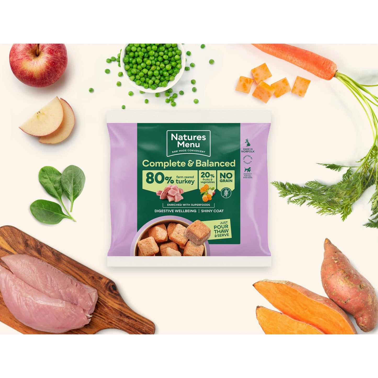 Natures Menu 80-20 Complete Nuggets 1kg-Pettitt and Boo