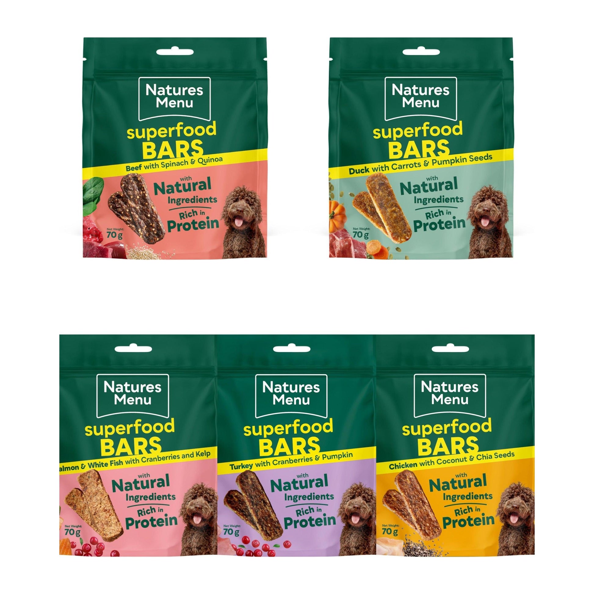 Natures Menu Country Hunter Superfood Bars 70g-Pettitt and Boo