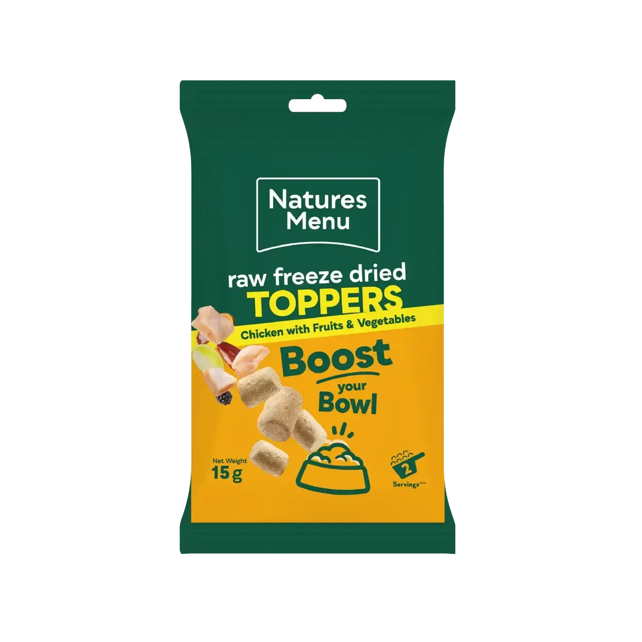Natures Menu Freeze Dried Toppers Chicken 15g-Pettitt and Boo