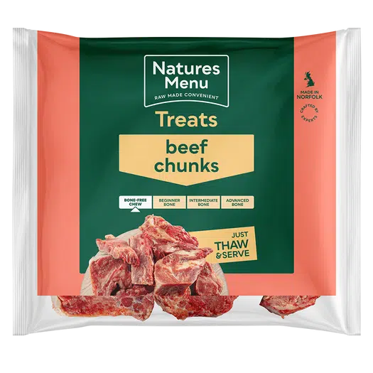 Natures Menu Raw Beef Chunks 1kg-Pettitt and Boo