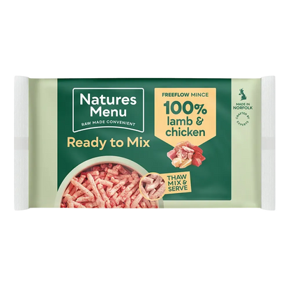 Natures Menu Ready To Mix Free Flow Mince 2kg-Pettitt and Boo