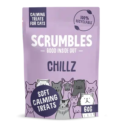 Scrumbles Chillz Calming Soft Cat Treats 60g-Pettitt and Boo