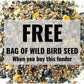 Walter Harrison’s seed feeder WITH FREE BAG OF 250g BIRD SEED-Pettitt and Boo