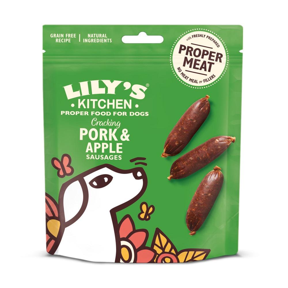Lily’s Kitchen Pork & Apple Sausages 70g-Pettitt and Boo