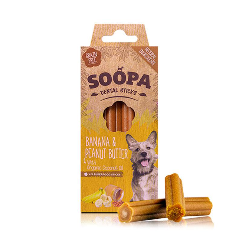 Soopa Dental Sticks Banana & Peanut Butter (100g)-Pettitt and Boo