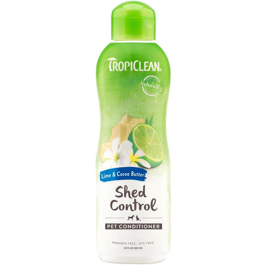 TropiClean Lime & Cocoa Butter Shed Control Pet Conditioner 355ml-Pettitt and Boo